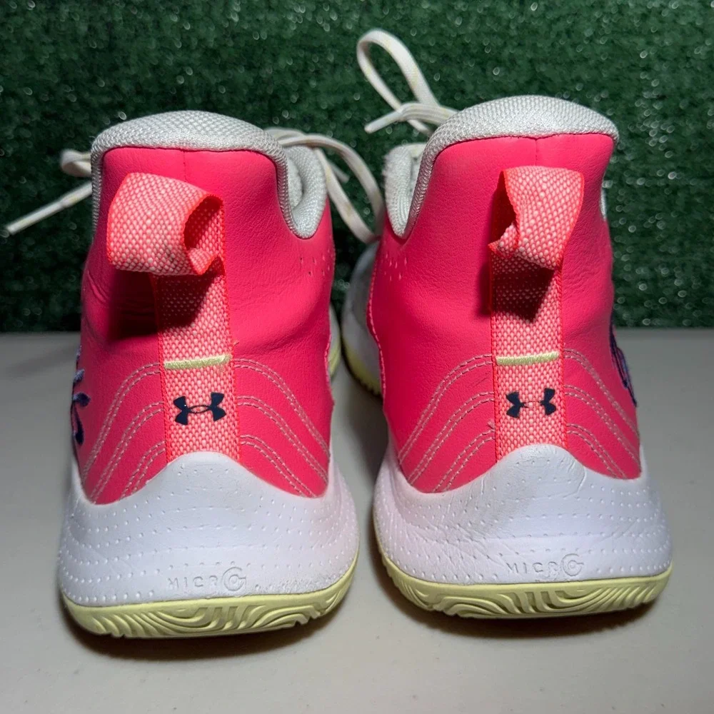 Under Armour Curry 3Z6 Basketball Shoes Grey Mist Pink Shock Men's Size 12.5